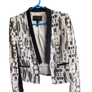 BCBGMAXAZRIA Black and Cream Women's Jacket